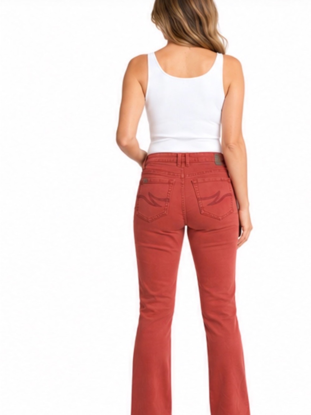 Jag Jeans Women's Rust Red Flare Jeans